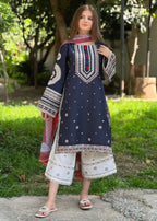 Dastaan embroidered 3-piece festive suit by Tehzeeb Libas (view 4)