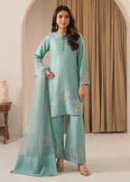 Zarnaab embroidered 3-piece festive suit by Tehzeeb Libas