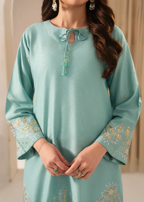 Zarnaab embroidered 3-piece festive suit by Tehzeeb Libas (view 3)