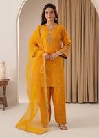 Sona embroidered 3-piece festive suit by Tehzeeb Libas
