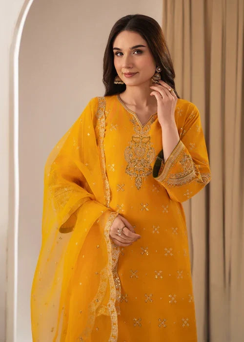 Sona embroidered 3-piece festive suit by Tehzeeb Libas (view 2)