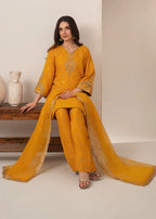 Sona embroidered 3-piece festive suit by Tehzeeb Libas (view 3)