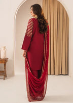 Peacock M embroidered 3-piece festive suit by Tehzeeb Libas (view 6)
