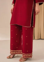 Peacock M embroidered 3-piece festive suit by Tehzeeb Libas (view 4)