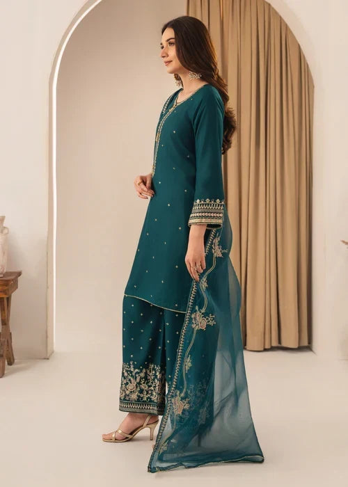 Safira embroidered 3-piece festive suit by Tehzeeb Libas (view 4)