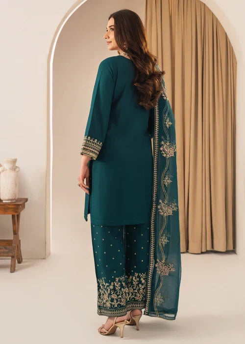 Safira embroidered 3-piece festive suit by Tehzeeb Libas (view 7)
