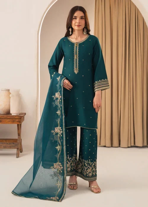 Safira embroidered 3-piece festive suit by Tehzeeb Libas