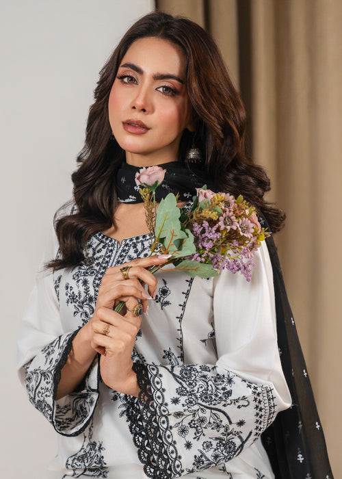 White Pearl stitched eastern suit by Tehzeeb Libas (view 7)