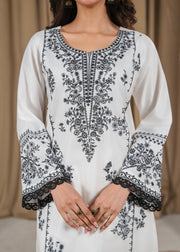 White Pearl stitched eastern suit by Tehzeeb Libas (view 6)