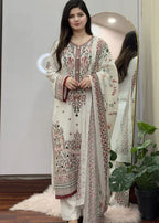 Rashk embroidered 3-piece festive suit by Tehzeeb Libas