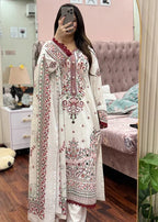 Rashk embroidered 3-piece festive suit by Tehzeeb Libas (view 4)