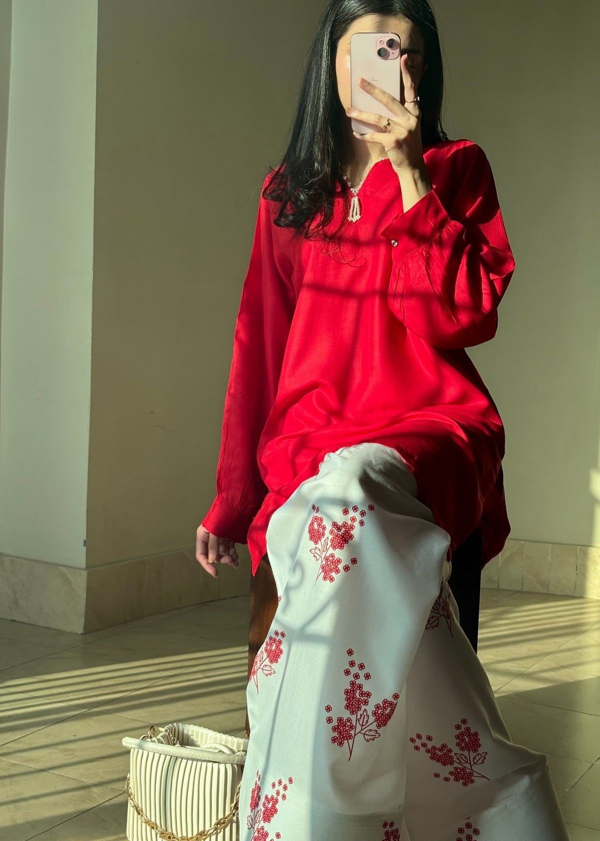 Red Rose stitched eastern suit by Tehzeeb Libas (view 5)