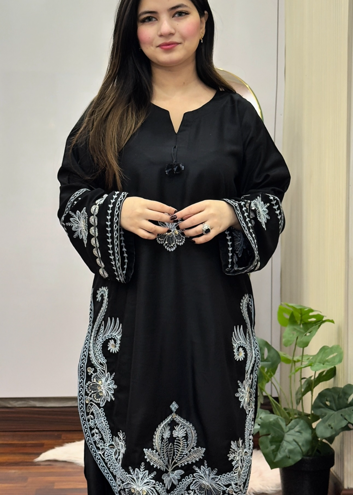 Kunaar stitched eastern suit by Tehzeeb Libas (view 3)