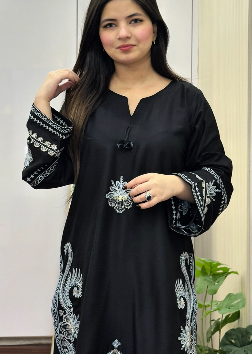 Kunaar stitched eastern suit by Tehzeeb Libas (view 4)
