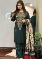 Dinaar embroidered 3-piece suit by Tehzeeb Libas (view 3)