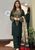 Dinaar embroidered 3-piece suit by Tehzeeb Libas