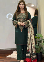 Dinaar embroidered 3-piece suit by Tehzeeb Libas