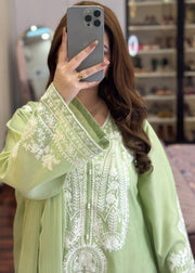 Sapphire embroidered 3-piece suit by Tehzeeb Libas (view 7)