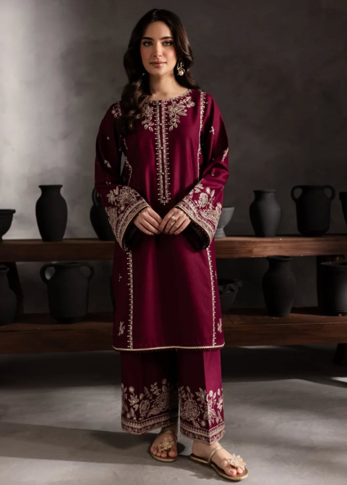Chand embroidered 2-piece suit by Tehzeeb Libas (view 2)