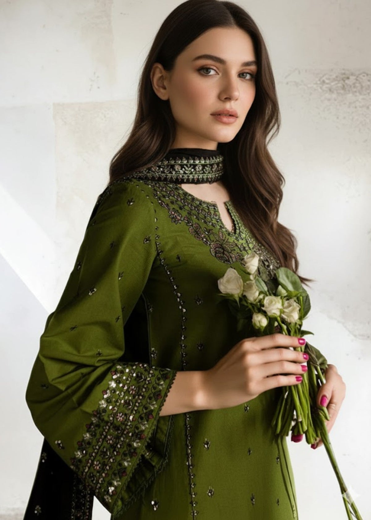 Mayal stitched eastern suit by Tehzeeb Libas (view 5)