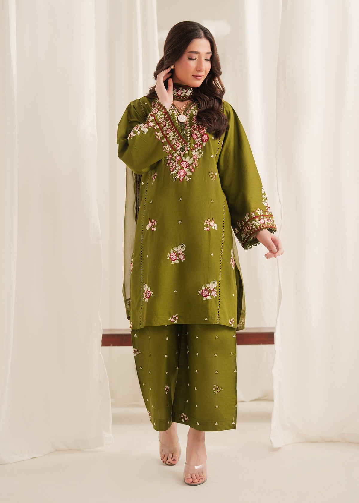 ANARKALI EMBROIDERED 3PC