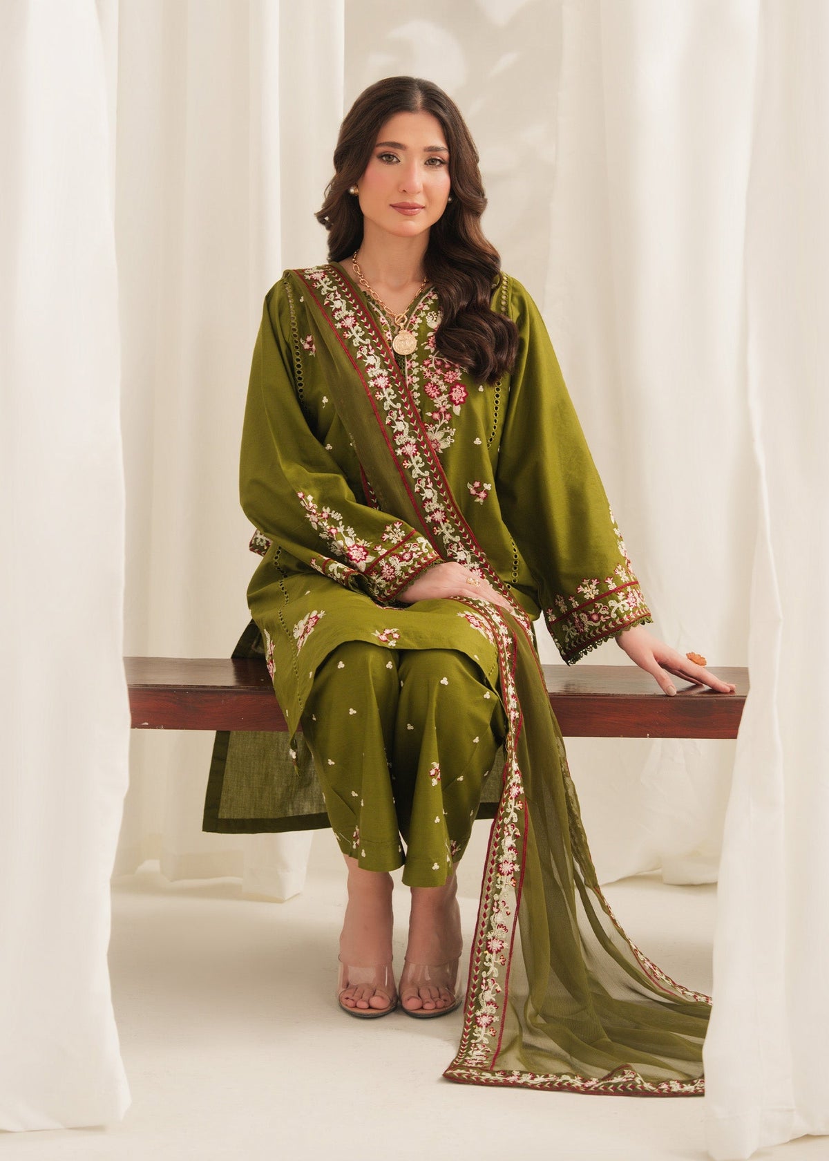 ANARKALI EMBROIDERED 3PC