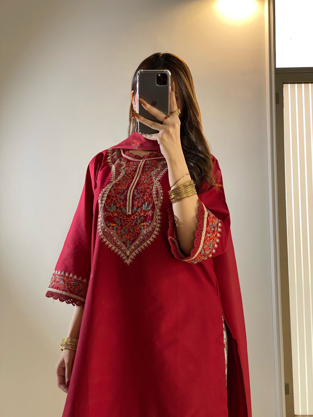KESAR EMBROIDERED 3PC