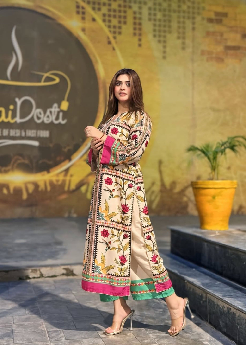 Gul Bahaar digital print co-ord set by Tehzeeb Libas (view 3)