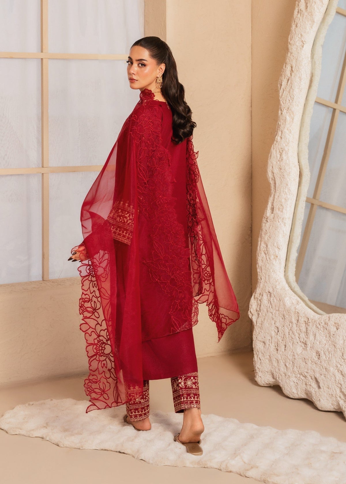Zareen embroidered 3-piece festive suit by Tehzeeb Libas (view 2)
