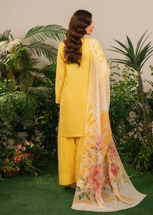 Yellow Sunflower 3-piece suit by Tehzeeb Libas (view 9)