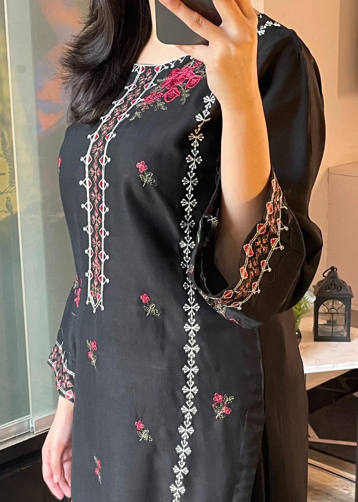Multi Black stitched eastern suit by Tehzeeb Libas (view 4)