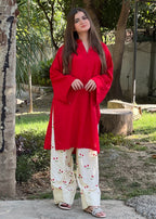 Lal Pari embroidered 2-piece suit by Tehzeeb Libas (view 5)