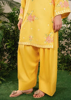 Yellow Sunflower 3-piece suit by Tehzeeb Libas (view 6)