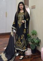 Payal embroidered 3-piece suit with dupatta by Tehzeeb Libas (view 3)