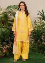 Yellow Sunflower 3-piece suit by Tehzeeb Libas